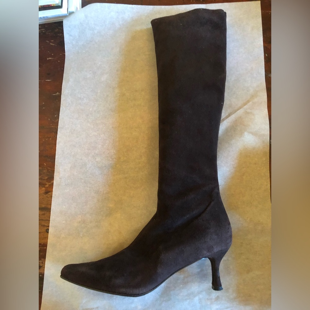 Vintage Stuart Weitzman chocolate suede Knee Boots - Picture 3 of 5